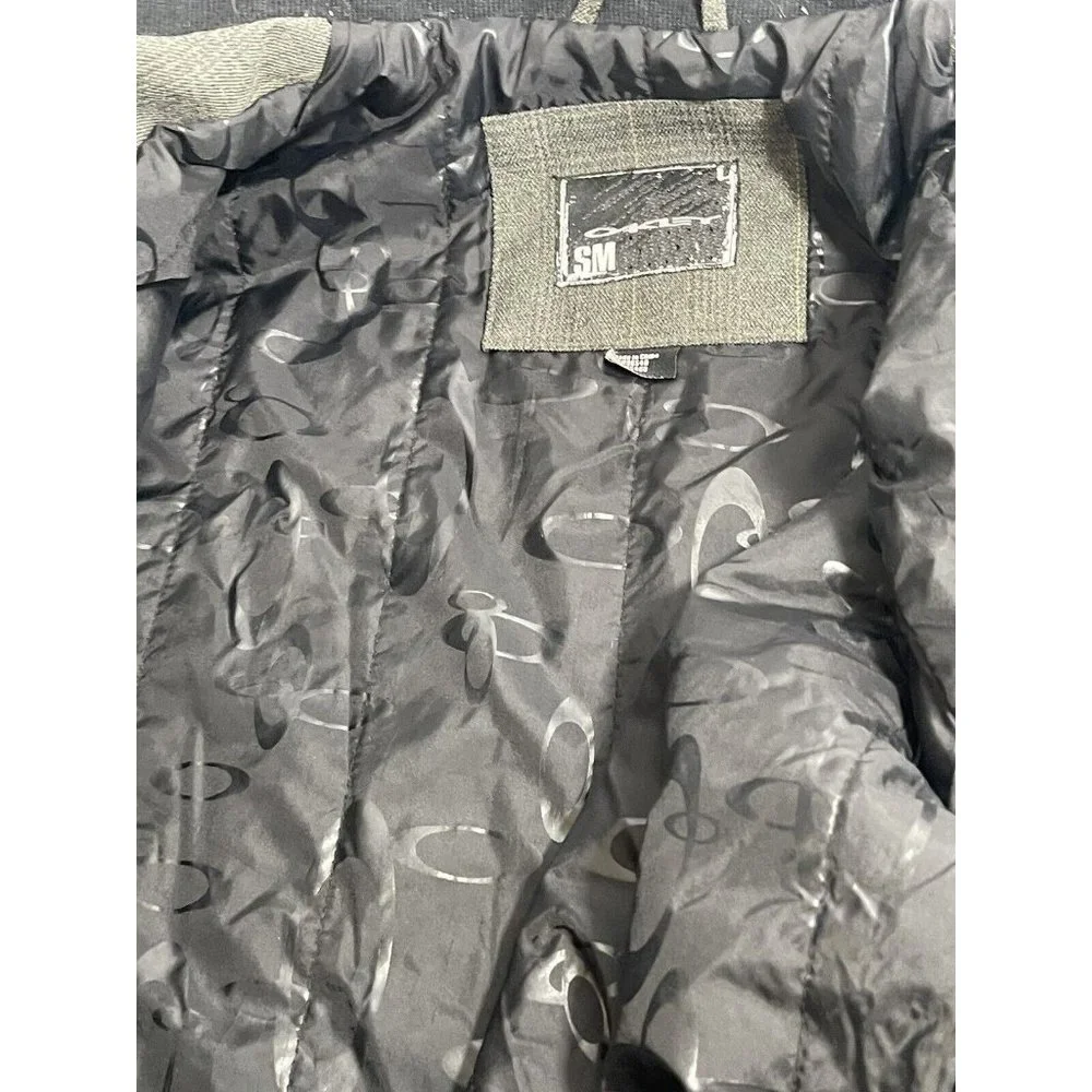 Oakley Jacket Mens Size Small Gray Pinstripe Full Zip Long Sleeve - Picture 6 of 11